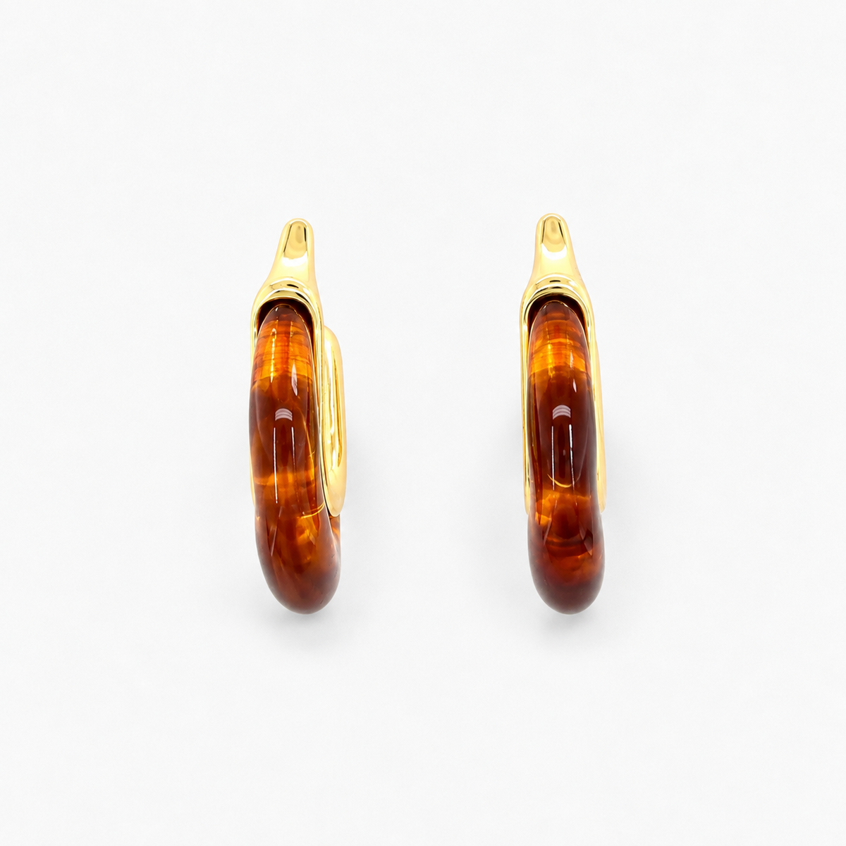 Mocha Glazed Hoop Earrings