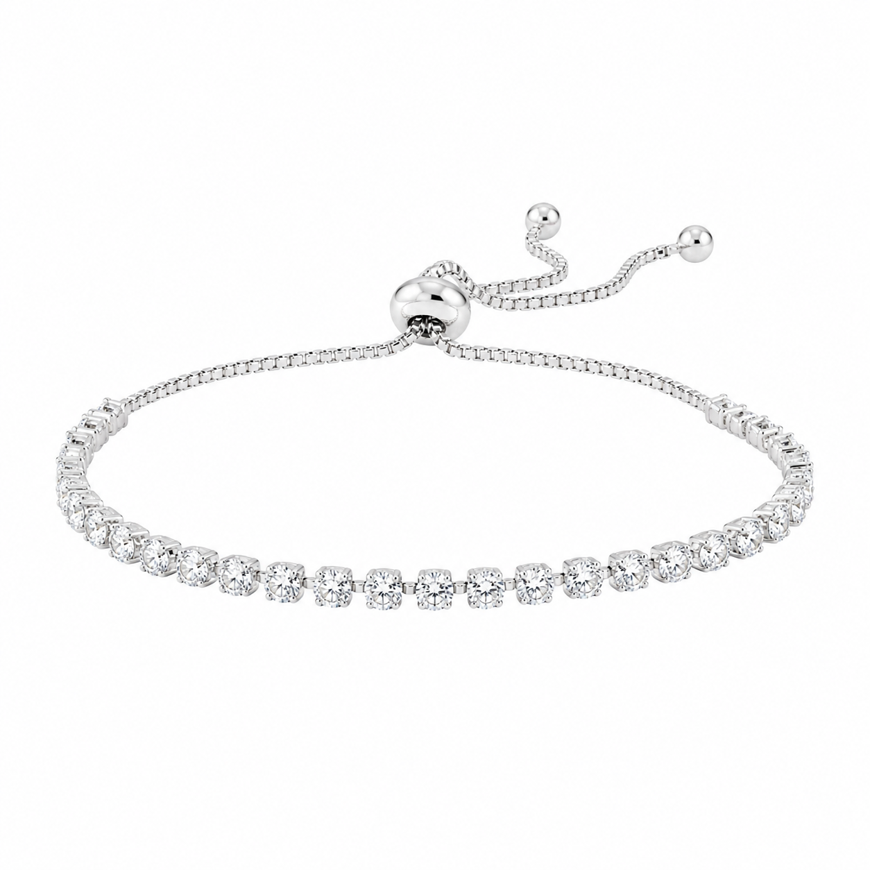 Eternal Sparkle Tennis Bracelet (White Gold)
