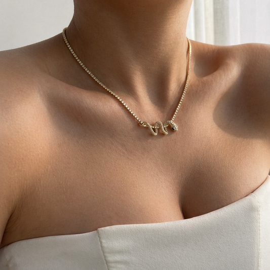 Serpentine Tennis Necklace