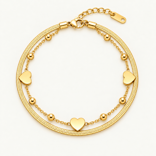 Heart Charm Bracelet