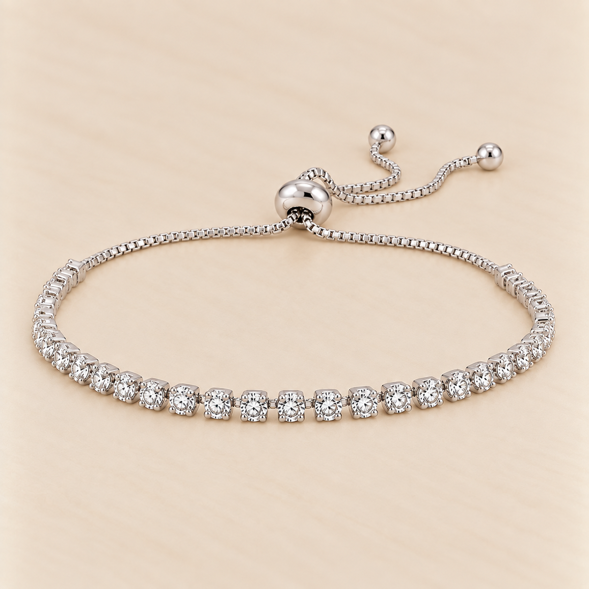 Eternal Sparkle Tennis Bracelet (White Gold)
