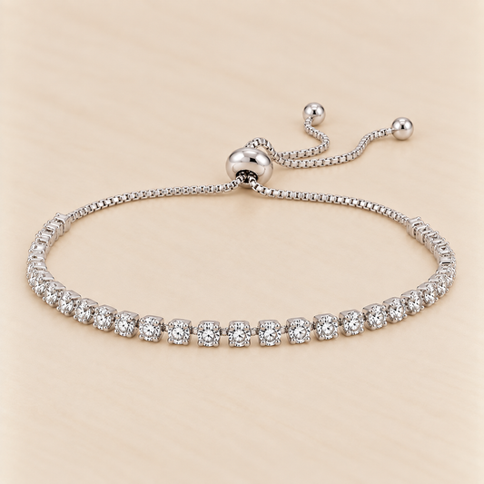 Eternal Sparkle Tennis Bracelet (White Gold)