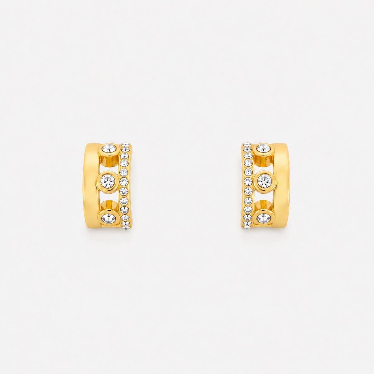 Wide Pavé Huggie