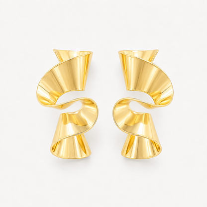 The Golden Ribbon Earrings