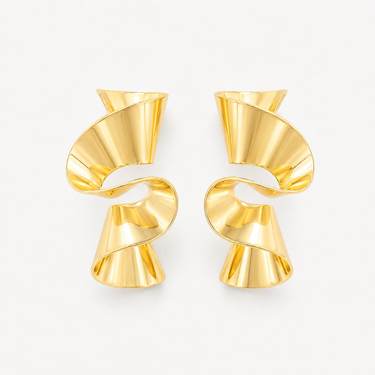 The Golden Ribbon Earrings
