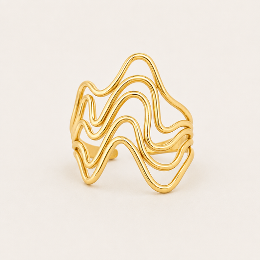 Wave Statement Ring
