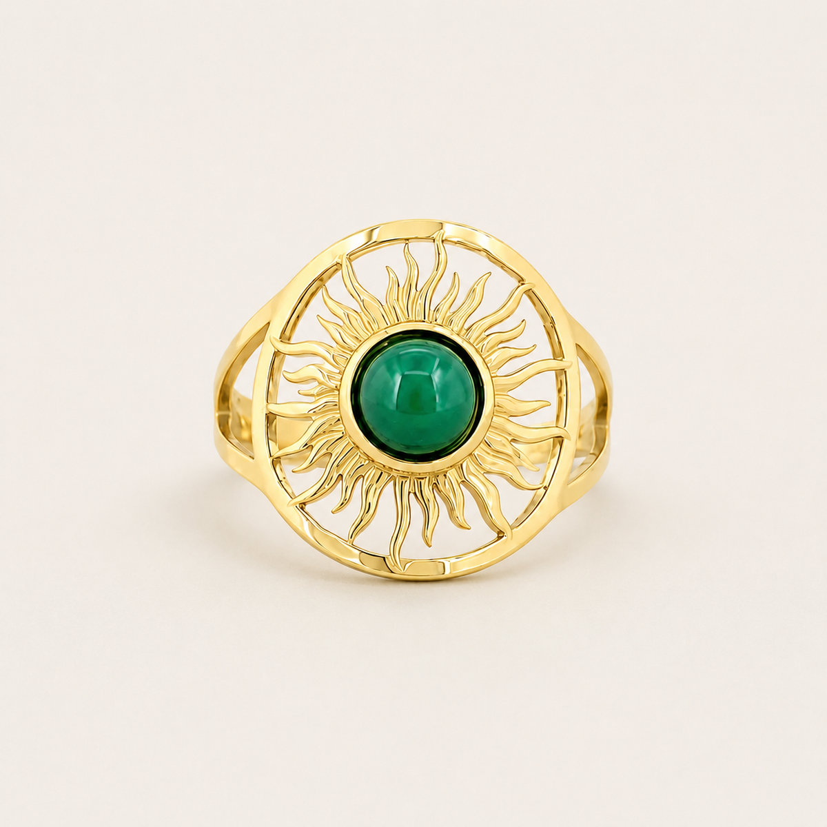 Sunburst Jade Ring