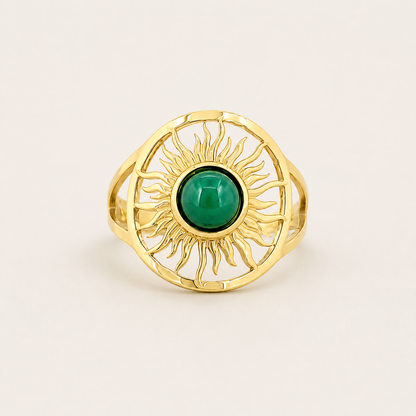Sunburst Jade Ring