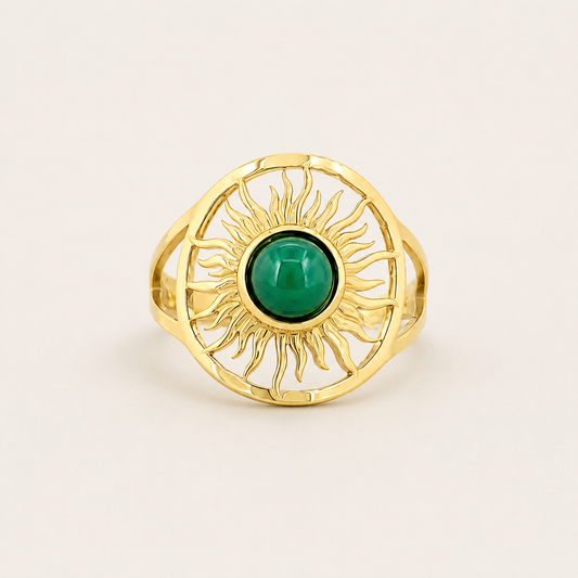 Sunburst Jade Ring