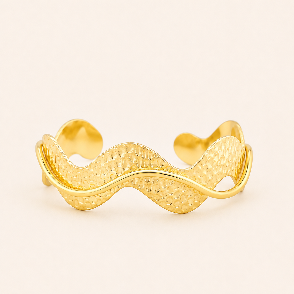 Hammered Wave Bracelet