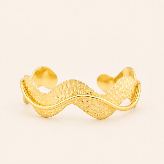 Hammered Wave Bracelet