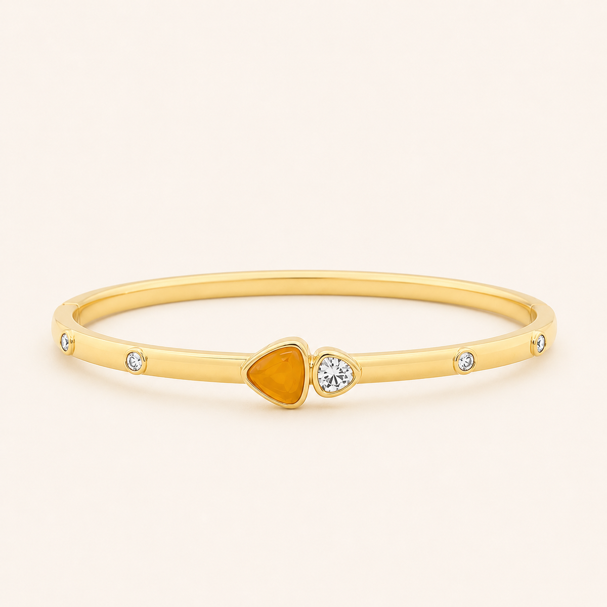 Amber Gold Cuff Bracelet