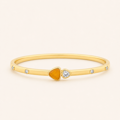 Amber Gold Cuff Bracelet