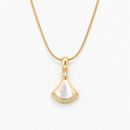 Mother of Pearl Prism Pendant Necklace