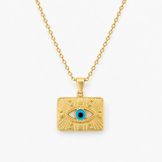 Evil Eye Medallion Pendant Necklace