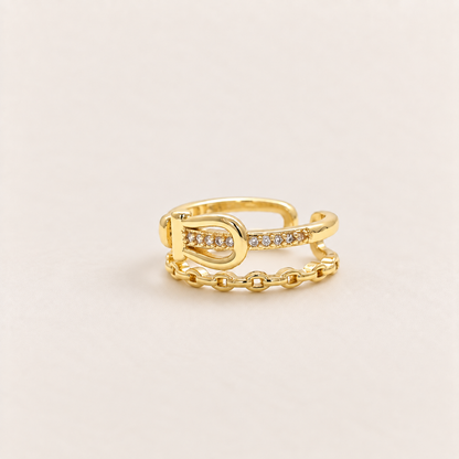 Horseshoe Pavé Chain Ring