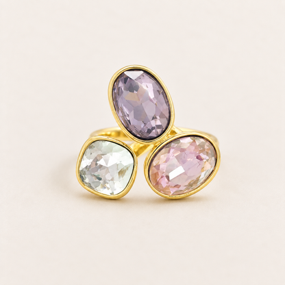 Pastel Trio Cocktail Ring