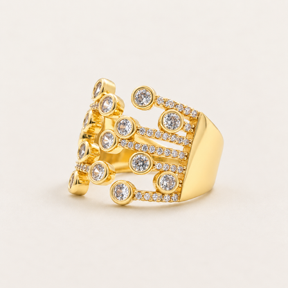 Starlit Bezel Open Ring