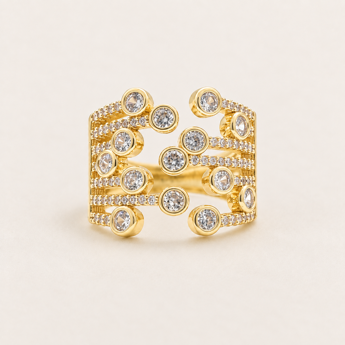Starlit Bezel Open Ring