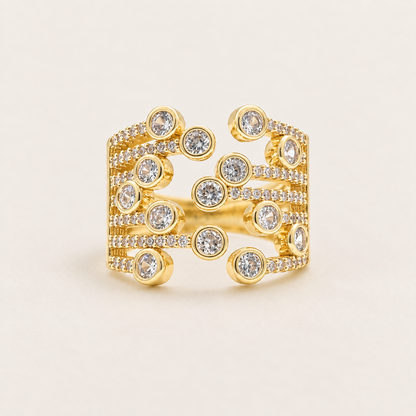 Starlit Bezel Open Ring