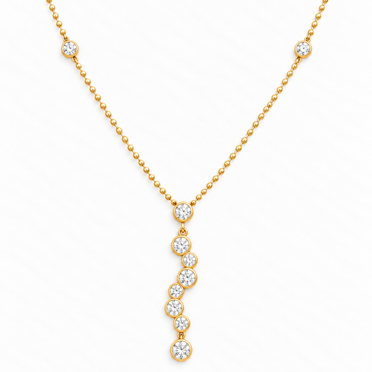 The Cascade Crystal Drop Necklace