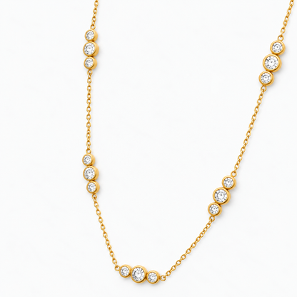Trio Cluster Crystal Necklace