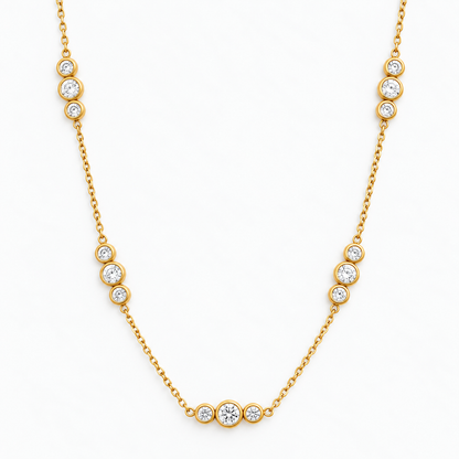 Trio Cluster Crystal Necklace