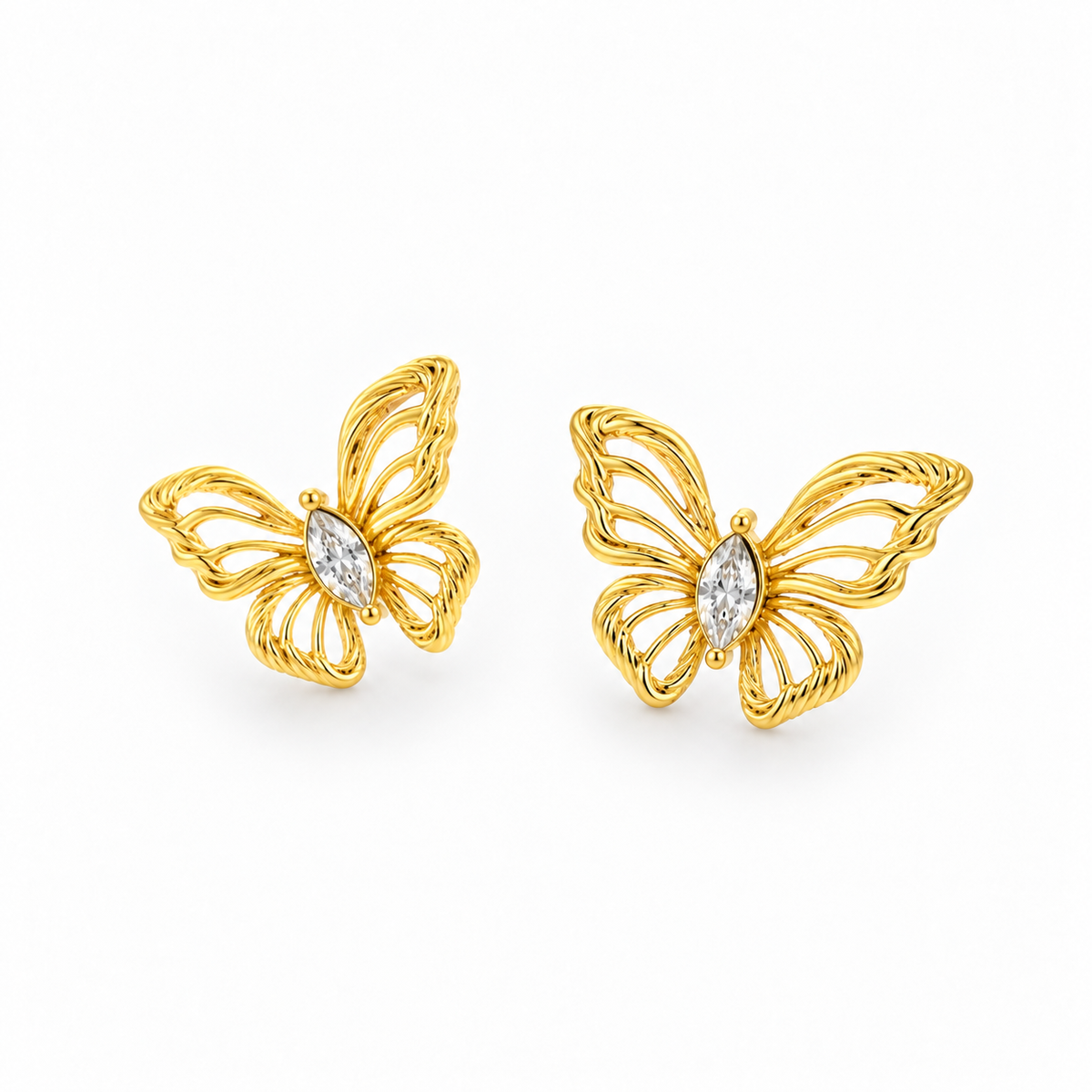 Open-Wing Butterfly Studs
