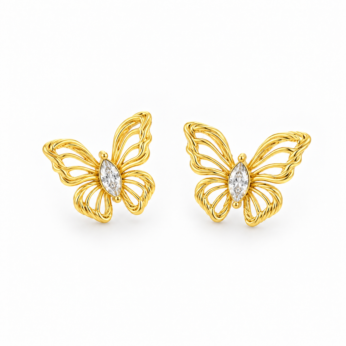 Open-Wing Butterfly Studs