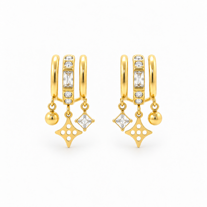 Charm Trio Hoop Earrings