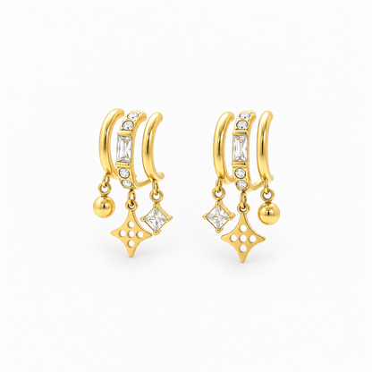 Charm Trio Hoop Earrings