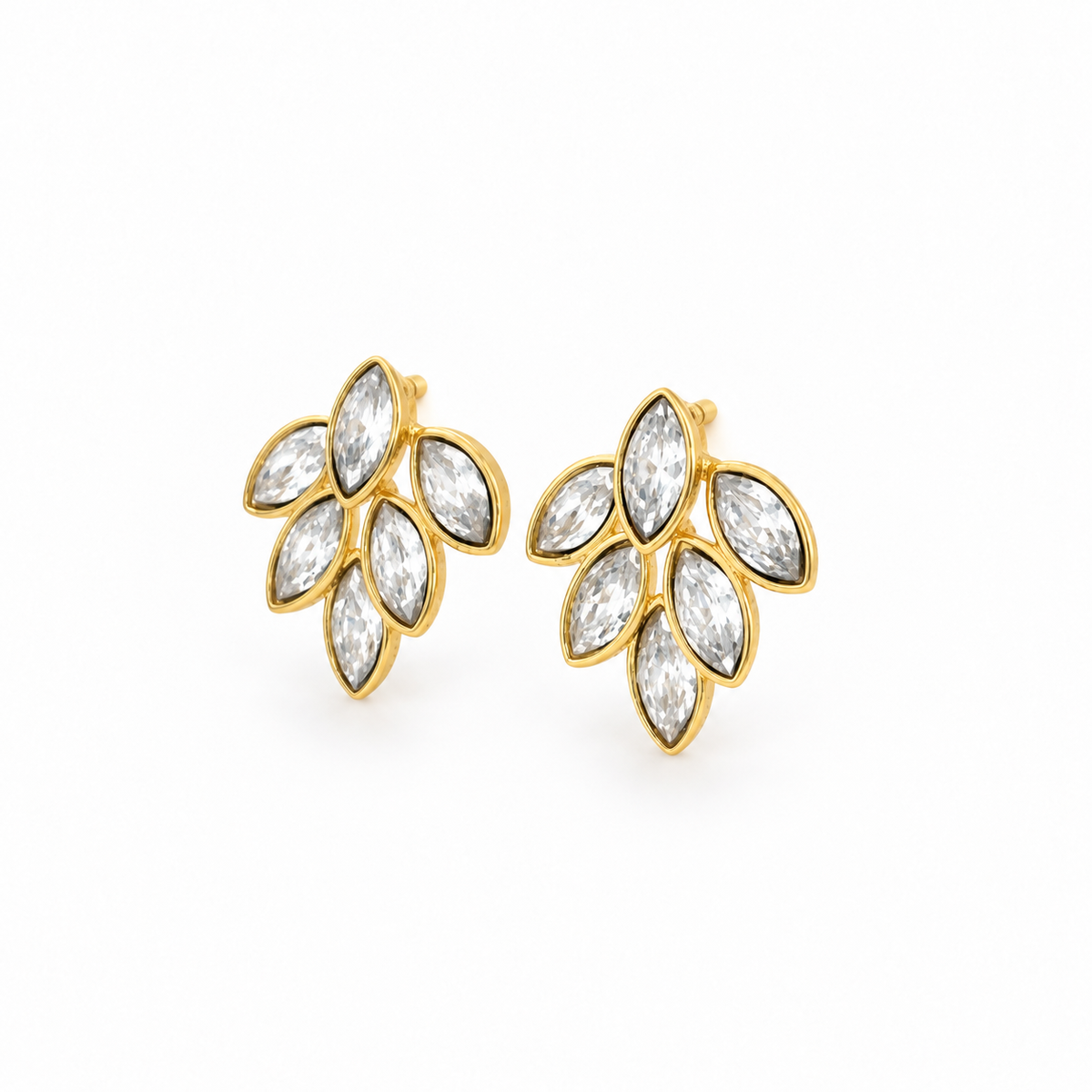 Marquise Petal Cluster Studs