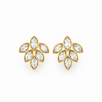 Marquise Petal Cluster Studs