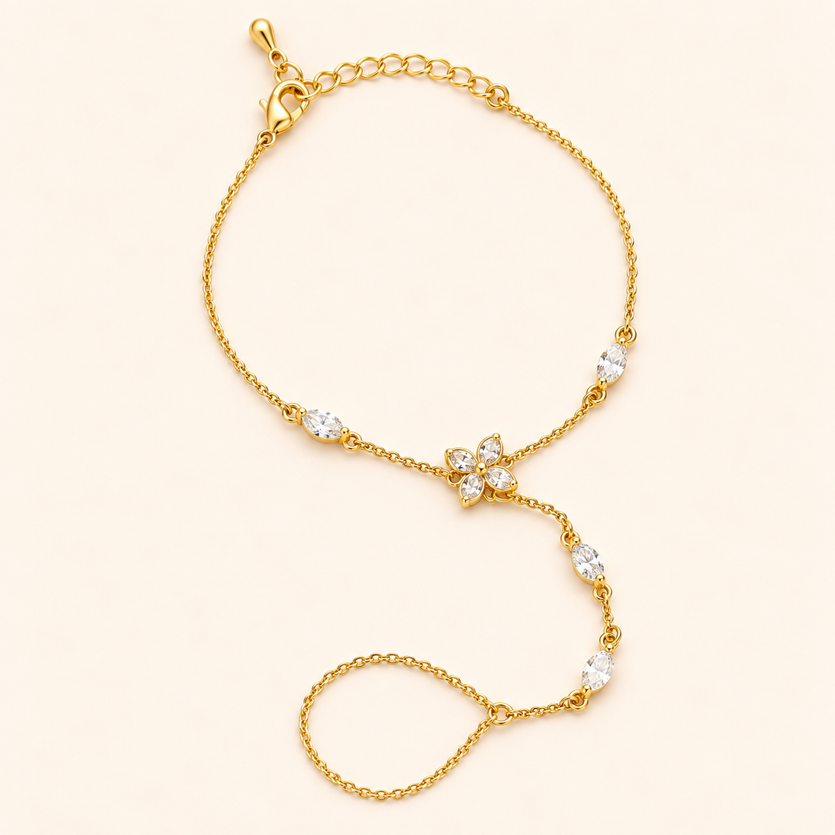 Marquise Cross Hand Chain