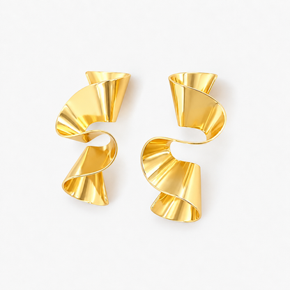 The Golden Ribbon Earrings