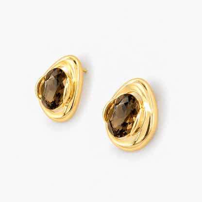 Smoked Sapphire Earrings