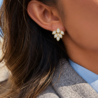 Marquise Petal Cluster Studs