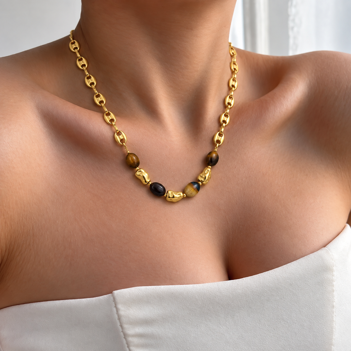 Onyx Bead Necklace