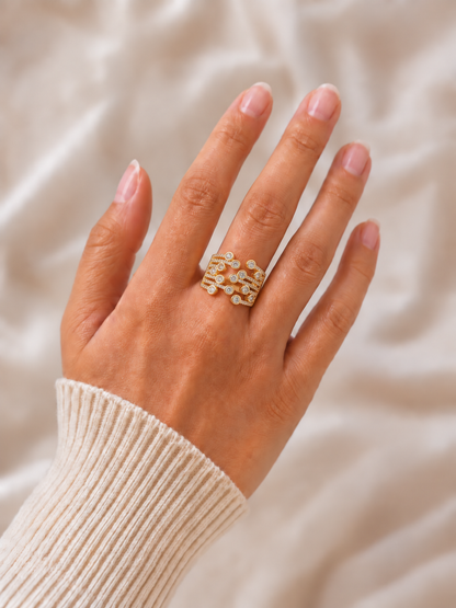 Starlit Bezel Open Ring