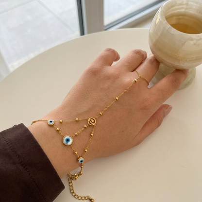 Evil Eye Hand Chain Bracelet