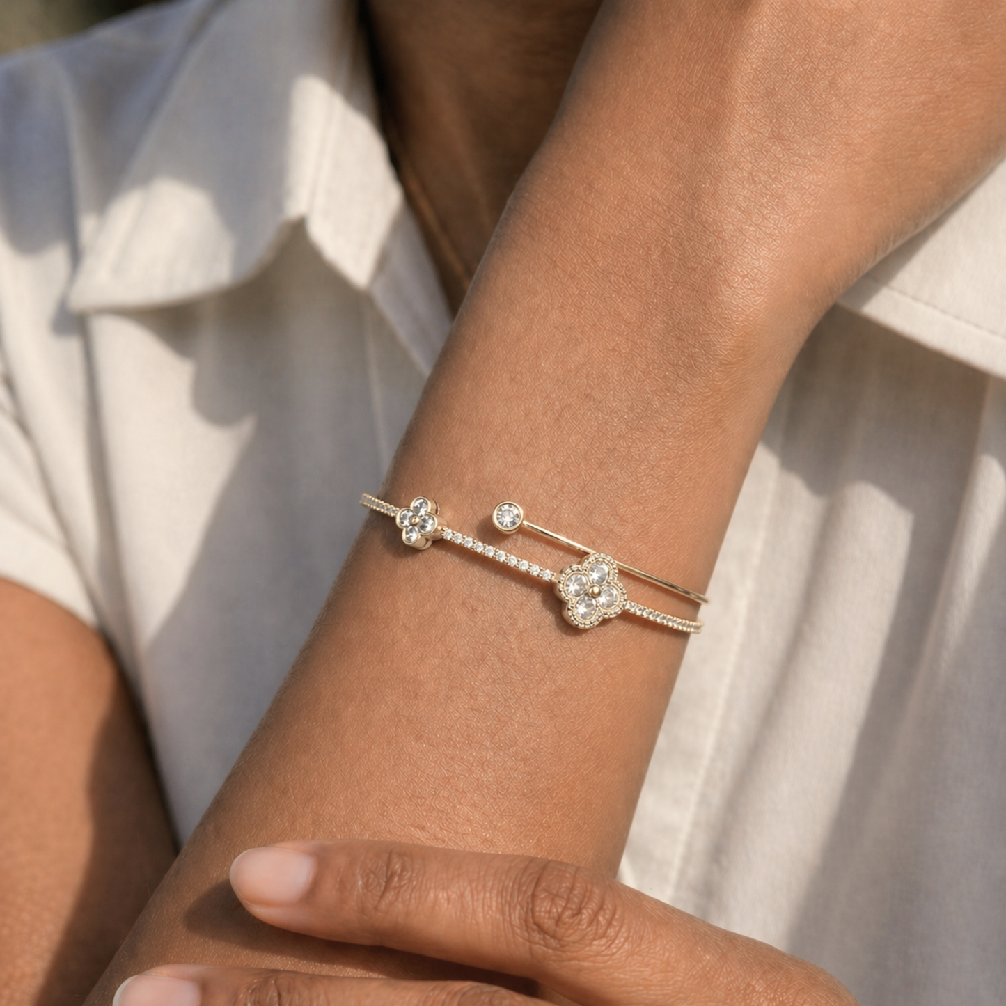 Clover Cuff Bracelet