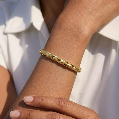 Croissant Open Bangle Bracelet