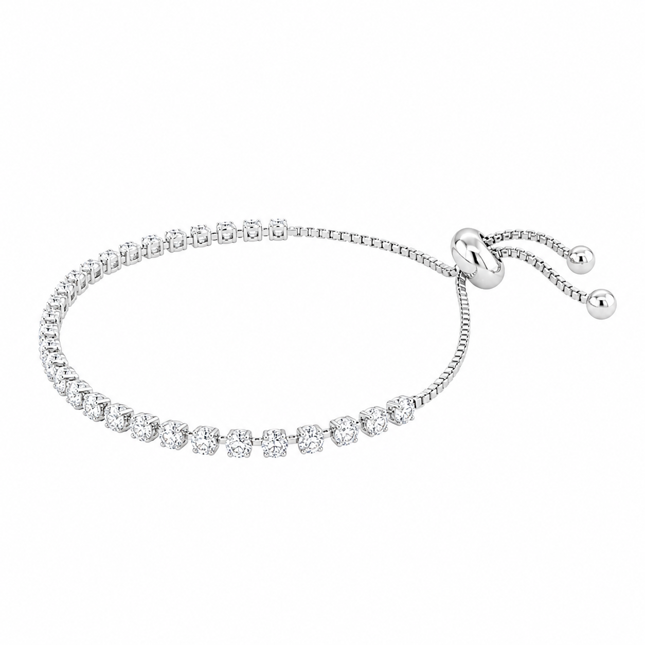 Eternal Sparkle Tennis Bracelet (White Gold)