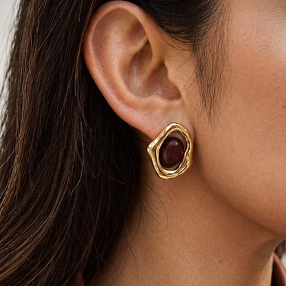 Mocha Dome Earrings