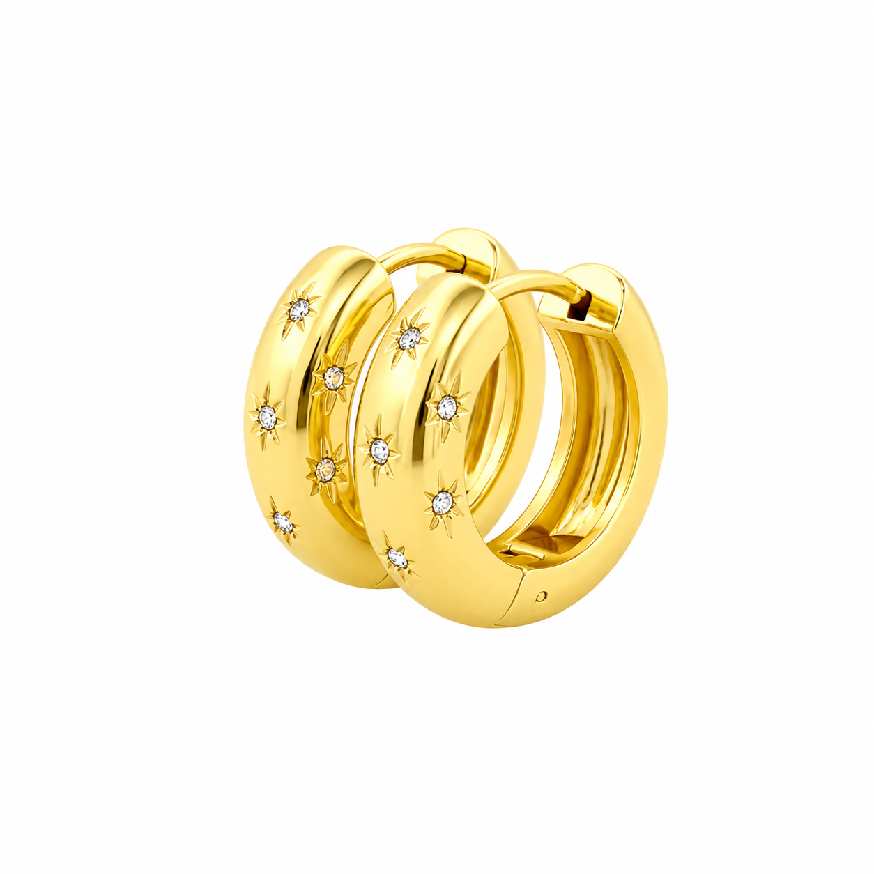 Stardust Gold Chunky Hoops