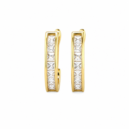 Princess Cut CZ Gold Ear Cuff