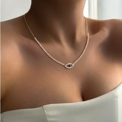 Evil Eye Tennis Necklace