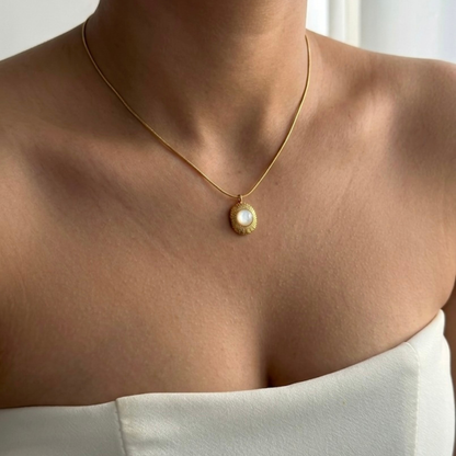Opal Charm Pendant Necklace