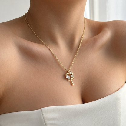 Dripping Heart Pendant Necklace