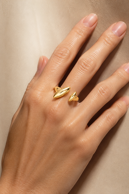 Chunky Gold Cuff Statement Ring